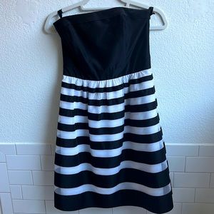 White House Black Market Women’s Strapless Striped Dress
